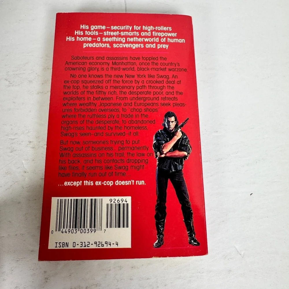 Swag Town L.S. Riker 1992 First Edition Swag No 1 Action Adventure St. Martin's